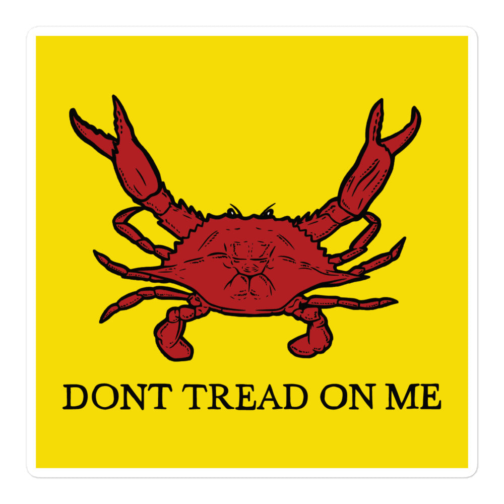 Dont Tread On Me Crab Sticker